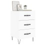 Engineered wood white bedside table 40x40x66 cm by vidaXL, Nightstands - Ref: Foro24-827652, Price: 48,99 €, Discount: %