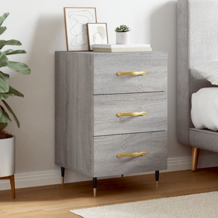 Sonoma gray engineered wood bedside table 40x40x66 cm by vidaXL, Nightstands - Ref: Foro24-827642, Price: 60,79 €, Discount: %