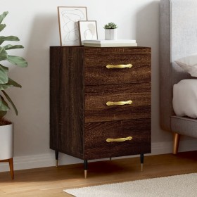 Oak brown engineered wood bedside table 40x40x66 cm by vidaXL, Nightstands - Ref: Foro24-827643, Price: 59,23 €, Discount: %