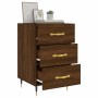 Oak brown engineered wood bedside table 40x40x66 cm by vidaXL, Nightstands - Ref: Foro24-827643, Price: 59,13 €, Discount: %