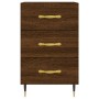 Oak brown engineered wood bedside table 40x40x66 cm by vidaXL, Nightstands - Ref: Foro24-827643, Price: 59,13 €, Discount: %