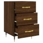 Oak brown engineered wood bedside table 40x40x66 cm by vidaXL, Nightstands - Ref: Foro24-827643, Price: 59,13 €, Discount: %