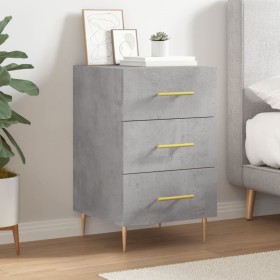 Concrete gray engineered wood bedside table 40x40x66 cm by vidaXL, Nightstands - Ref: Foro24-827648, Price: 70,99 €, Discount: %