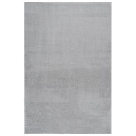 Alfombra de pelo corto esponjoso suave lavable gris 200x290 cm de vidaXL, Alfombras - Ref: Foro24-342195, Precio: 124,99 €, D...