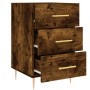 Smoked oak engineered wood bedside table 40x40x66 cm by vidaXL, Nightstands - Ref: Foro24-827649, Price: 57,40 €, Discount: %