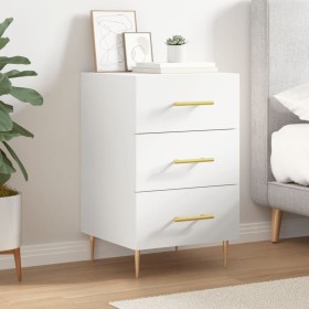 Engineered wood white bedside table 40x40x66 cm by vidaXL, Nightstands - Ref: Foro24-827644, Price: 84,45 €, Discount: %