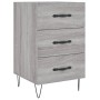 Sonoma gray engineered wood bedside table 40x40x66 cm by vidaXL, Nightstands - Ref: Foro24-827658, Price: 60,90 €, Discount: %