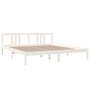 White solid wood bed frame Super King 180x200 cm by vidaXL, Beds and slatted bases - Ref: Foro24-814900, Price: 122,99 €, Dis...