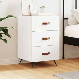 White engineered wood bedside table 40x40x66 cm by vidaXL, Nightstands - Ref: Foro24-827628, Price: 59,99 €, Discount: %