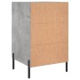 Concrete gray engineered wood bedside table 40x40x66 cm by vidaXL, Nightstands - Ref: Foro24-827672, Price: 68,38 €, Discount: %