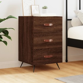 Oak brown engineered wood bedside table 40x40x66 cm by vidaXL, Nightstands - Ref: Foro24-827635, Price: 43,92 €, Discount: %