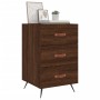 Oak brown engineered wood bedside table 40x40x66 cm by vidaXL, Nightstands - Ref: Foro24-827635, Price: 43,85 €, Discount: %