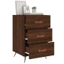 Oak brown engineered wood bedside table 40x40x66 cm by vidaXL, Nightstands - Ref: Foro24-827635, Price: 43,85 €, Discount: %