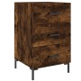 Engineered wood smoked oak bedside table 40x40x66 cm by vidaXL, Nightstands - Ref: Foro24-827665, Price: 51,28 €, Discount: %