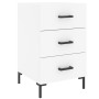 White engineered wood bedside table 40x40x66 cm by vidaXL, Nightstands - Ref: Foro24-827660, Price: 70,07 €, Discount: %