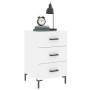 White engineered wood bedside table 40x40x66 cm by vidaXL, Nightstands - Ref: Foro24-827660, Price: 70,07 €, Discount: %