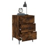 Engineered wood smoked oak bedside table 40x40x66 cm by vidaXL, Nightstands - Ref: Foro24-827665, Price: 51,28 €, Discount: %