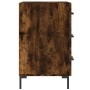 Engineered wood smoked oak bedside table 40x40x66 cm by vidaXL, Nightstands - Ref: Foro24-827665, Price: 51,28 €, Discount: %