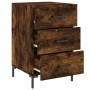 Engineered wood smoked oak bedside table 40x40x66 cm by vidaXL, Nightstands - Ref: Foro24-827665, Price: 51,28 €, Discount: %