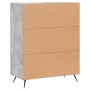 Aparador de madera de ingeniería gris hormigón 69,5x34x90 cm de vidaXL, Aparadores - Ref: Foro24-827696, Precio: 76,97 €, Des...