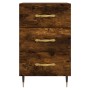 Smoked oak engineered wood bedside table 40x40x66 cm by vidaXL, Nightstands - Ref: Foro24-827641, Price: 60,23 €, Discount: %