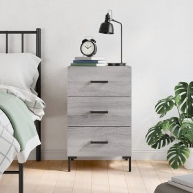 Sonoma gray engineered wood bedside table 40x40x66 cm by vidaXL, Nightstands - Ref: Foro24-827666, Price: 55,99 €, Discount: %