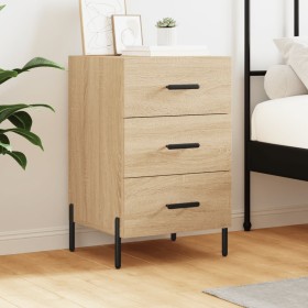 Bedside table made of Sonoma oak engineered wood, measuring 40x40x66 cm. by vidaXL, Nightstands - Ref: Foro24-827671, Price: ...