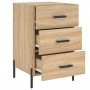 Mesita de noche madera de ingeniería roble Sonoma 40x40x66 cm de vidaXL, Mesitas de noche - Ref: Foro24-827671, Precio: 66,16...