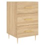 Mesita de noche madera de ingeniería roble Sonoma 40x40x66 cm de vidaXL, Mesitas de noche - Ref: Foro24-827647, Precio: 70,85...