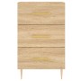 Mesita de noche madera de ingeniería roble Sonoma 40x40x66 cm de vidaXL, Mesitas de noche - Ref: Foro24-827647, Precio: 70,85...