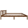 Estructura cama madera maciza marrón miel Super King 180x200 cm de vidaXL, Camas y somieres - Ref: Foro24-814902, Precio: 135...