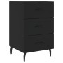 Black engineered wood nightstand 40x40x66 cm by vidaXL, Nightstands - Ref: Foro24-827677, Price: 66,47 €, Discount: %