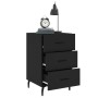 Black engineered wood nightstand 40x40x66 cm by vidaXL, Nightstands - Ref: Foro24-827677, Price: 66,47 €, Discount: %