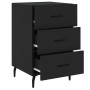 Black engineered wood nightstand 40x40x66 cm by vidaXL, Nightstands - Ref: Foro24-827677, Price: 66,47 €, Discount: %