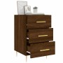 Oak brown engineered wood bedside table 40x40x66 cm by vidaXL, Nightstands - Ref: Foro24-827651, Price: 59,30 €, Discount: %