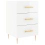 Glossy white engineered wood bedside table 40x40x66 cm by vidaXL, Nightstands - Ref: Foro24-827646, Price: 70,99 €, Discount: %