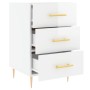 Glossy white engineered wood bedside table 40x40x66 cm by vidaXL, Nightstands - Ref: Foro24-827646, Price: 70,99 €, Discount: %