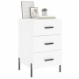 White engineered wood bedside table 40x40x66 cm by vidaXL, Nightstands - Ref: Foro24-827668, Price: 68,74 €, Discount: %