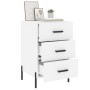 White engineered wood bedside table 40x40x66 cm by vidaXL, Nightstands - Ref: Foro24-827668, Price: 68,74 €, Discount: %