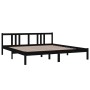 Schwarzer Massivholzbettrahmen Supe King 180x200 cm von vidaXL, Betten und Lattenroste - Ref: Foro24-814903, Preis: 146,99 €,...