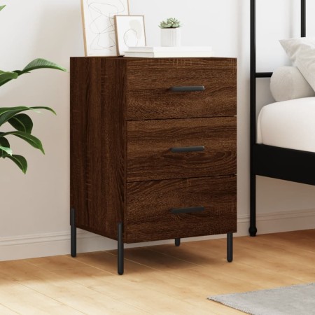 Oak brown engineered wood bedside table 40x40x66 cm by vidaXL, Nightstands - Ref: Foro24-827675, Price: 56,63 €, Discount: %