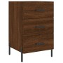 Oak brown engineered wood bedside table 40x40x66 cm by vidaXL, Nightstands - Ref: Foro24-827675, Price: 56,63 €, Discount: %