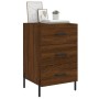 Oak brown engineered wood bedside table 40x40x66 cm by vidaXL, Nightstands - Ref: Foro24-827675, Price: 56,63 €, Discount: %