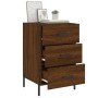 Oak brown engineered wood bedside table 40x40x66 cm by vidaXL, Nightstands - Ref: Foro24-827675, Price: 56,63 €, Discount: %