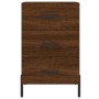 Oak brown engineered wood bedside table 40x40x66 cm by vidaXL, Nightstands - Ref: Foro24-827675, Price: 56,63 €, Discount: %