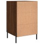 Mesita de noche madera de ingeniería marrón roble 40x40x66 cm de vidaXL, Mesitas de noche - Ref: Foro24-827675, Precio: 56,63...