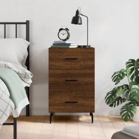 Oak brown engineered wood bedside table 40x40x66 cm by vidaXL, Nightstands - Ref: Foro24-827683, Price: 65,44 €, Discount: %