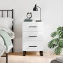 Engineered wood bedside table in glossy white, 40x40x66 cm. by vidaXL, Nightstands - Ref: Foro24-827686, Price: 74,91 €, Disc...