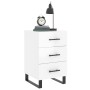 Engineered wood bedside table in glossy white, 40x40x66 cm. by vidaXL, Nightstands - Ref: Foro24-827686, Price: 74,91 €, Disc...