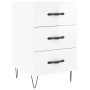 Glossy white engineered wood bedside table 40x40x66 cm by vidaXL, Nightstands - Ref: Foro24-827654, Price: 66,30 €, Discount: %